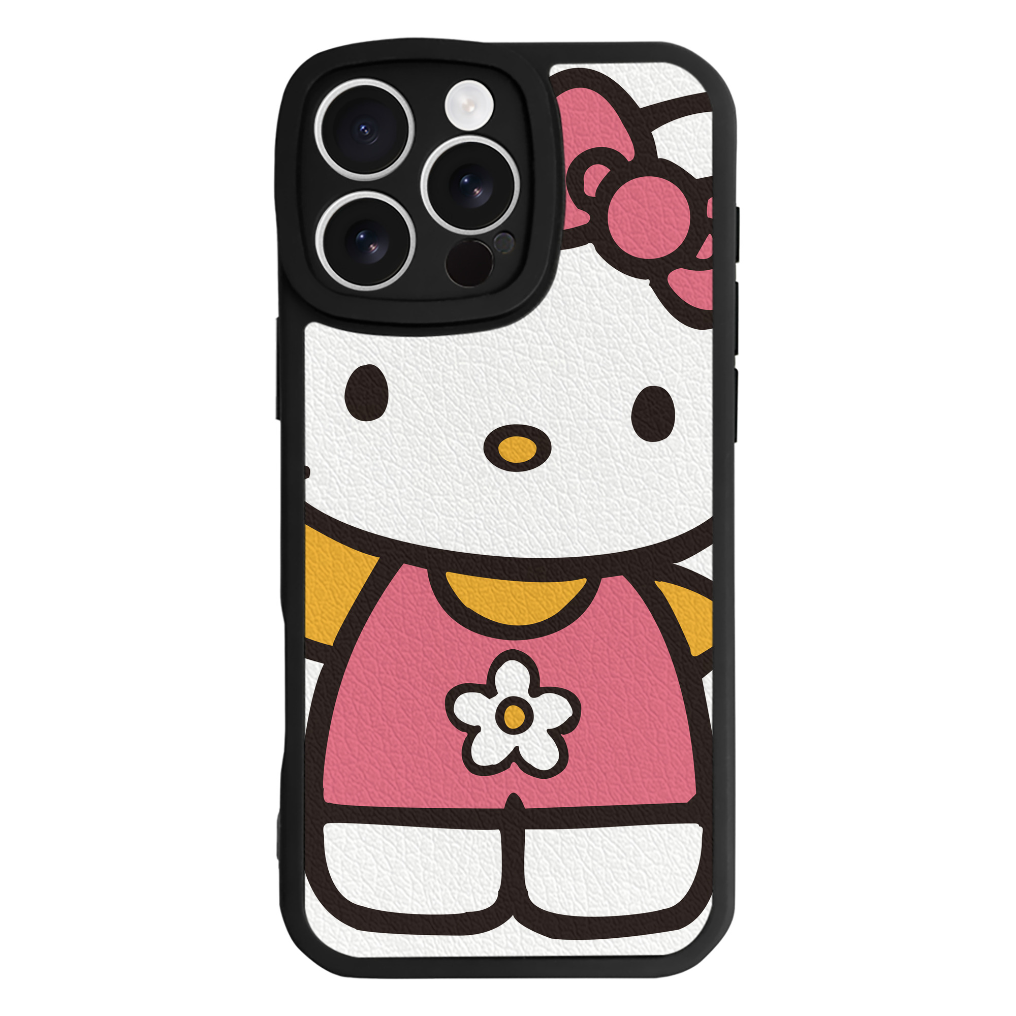 （画像用） Hello Kitty ハローキティ 【iPhone 16シリーズ対応】シリコンスマホケース（レザー調） 材質：シリコン